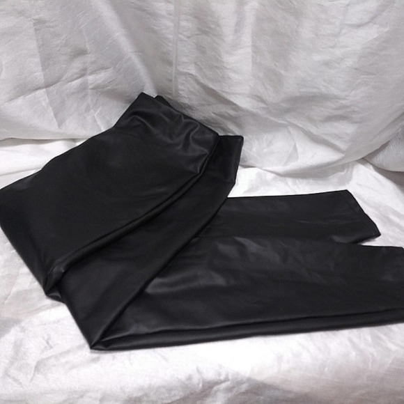 Smooth Fitting BLACK Vegan Leather PANTS L by A NEW DAY - Picture 6 of 11